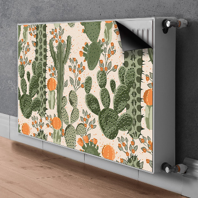 Decorative radiator mat Orange cactus