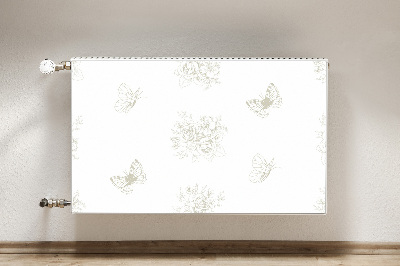 Magnetic radiator cover Butterflies and flowers