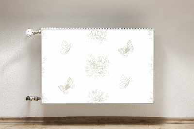 Magnetic radiator cover Butterflies and flowers