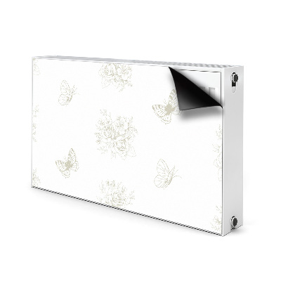 Magnetic radiator cover Butterflies and flowers