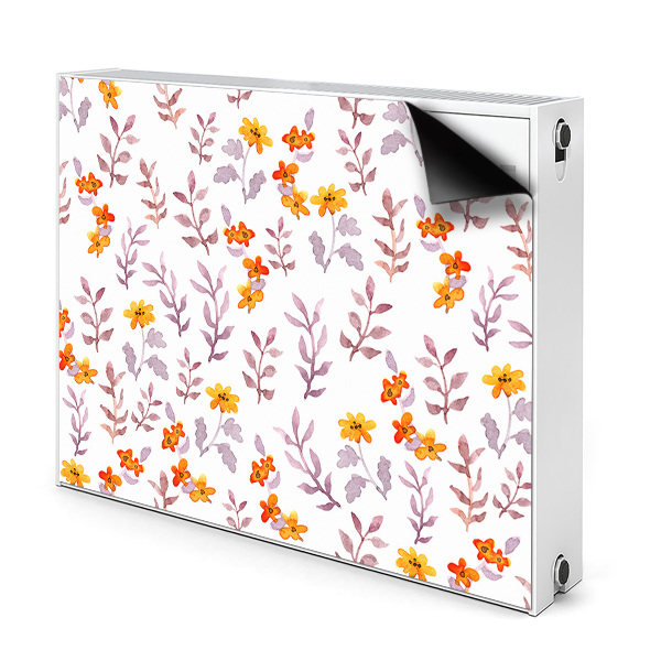 Magnetic radiator cover Painted flowers