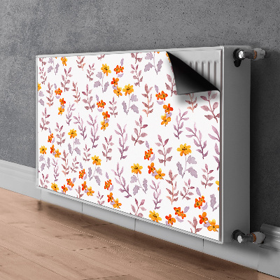 Magnetic radiator cover Painted flowers