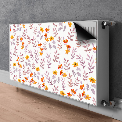 Magnetic radiator cover Painted flowers