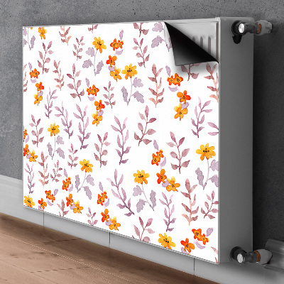 Magnetic radiator cover Painted flowers