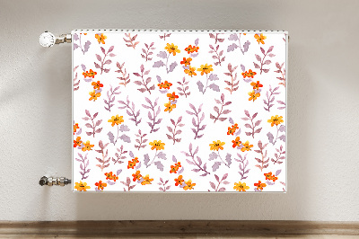 Magnetic radiator cover Painted flowers