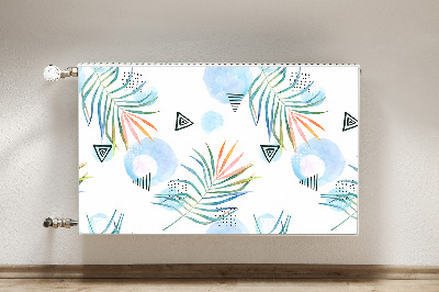 Magnetic radiator mat Tropical pattern