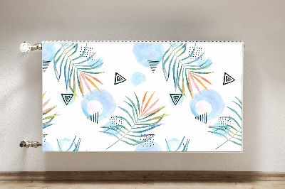 Magnetic radiator mat Tropical pattern