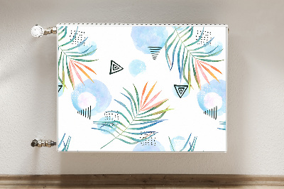 Magnetic radiator mat Tropical pattern