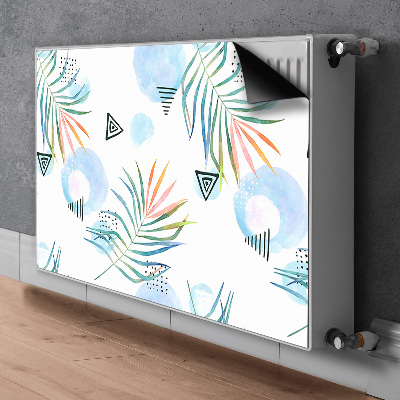 Magnetic radiator mat Tropical pattern