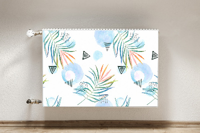 Magnetic radiator mat Tropical pattern