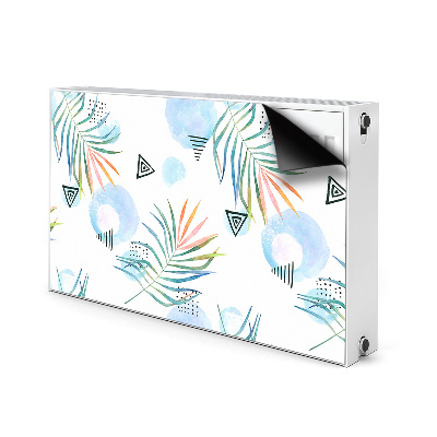 Magnetic radiator mat Tropical pattern