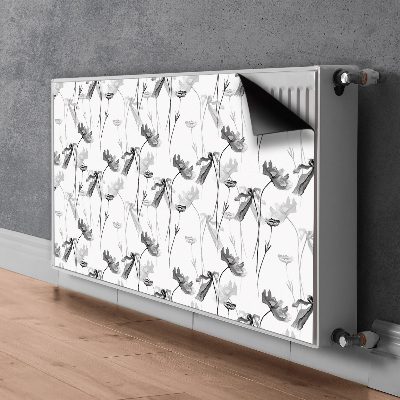 Printed radiator mat Poppy seed flower