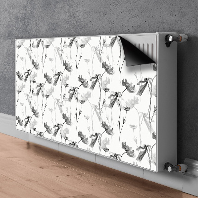 Printed radiator mat Poppy seed flower