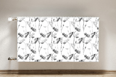 Printed radiator mat Poppy seed flower