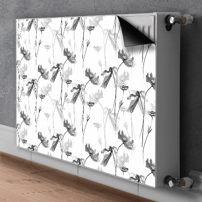 Printed radiator mat Poppy seed flower