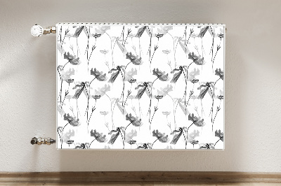 Printed radiator mat Poppy seed flower