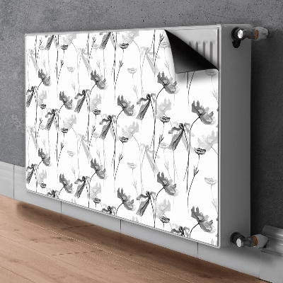 Printed radiator mat Poppy seed flower