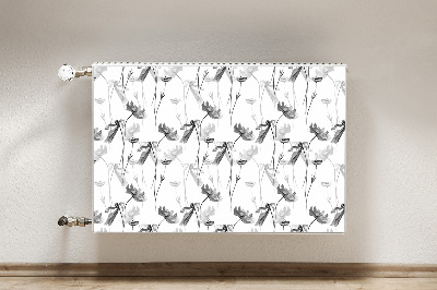 Printed radiator mat Poppy seed flower