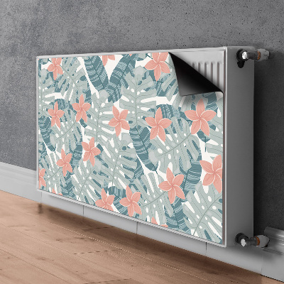 Magnetic radiator mat Tropical mural