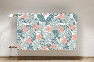 Magnetic radiator mat Tropical mural