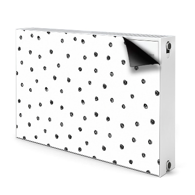 Radiator cover Black dots