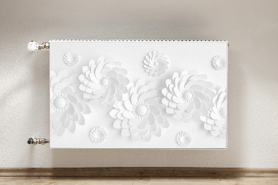 Printed radiator mat Flower 3D pattern