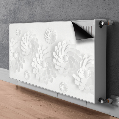 Printed radiator mat Flower 3D pattern