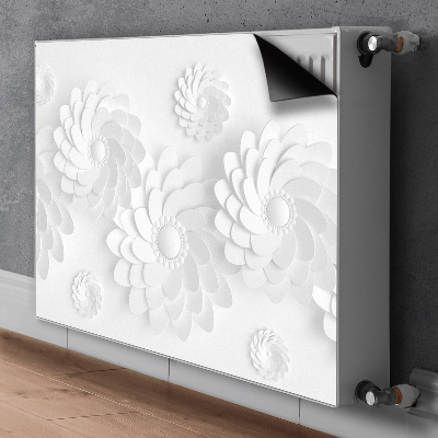 Printed radiator mat Flower 3D pattern