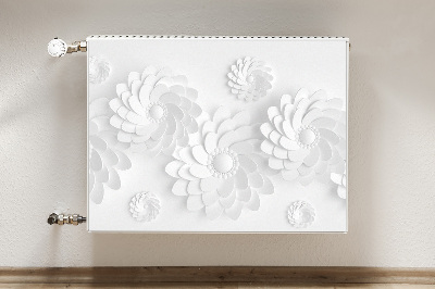 Printed radiator mat Flower 3D pattern