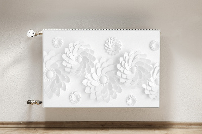 Printed radiator mat Flower 3D pattern