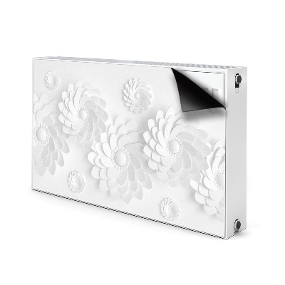 Printed radiator mat Flower 3D pattern