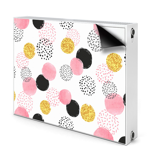 Magnetic radiator mat Geometric dots