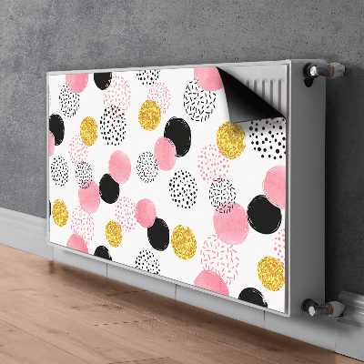 Magnetic radiator mat Geometric dots