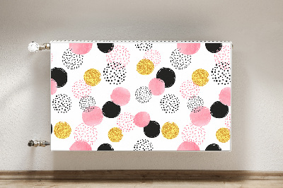 Magnetic radiator mat Geometric dots