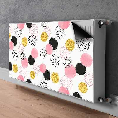 Magnetic radiator mat Geometric dots