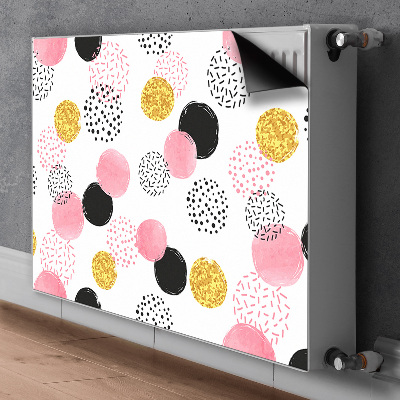 Magnetic radiator mat Geometric dots