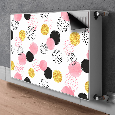 Magnetic radiator mat Geometric dots