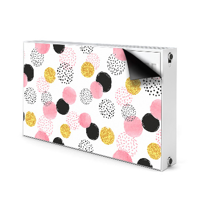 Magnetic radiator mat Geometric dots