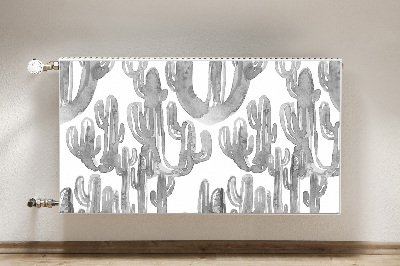 Magnetic radiator cover Painted cacti