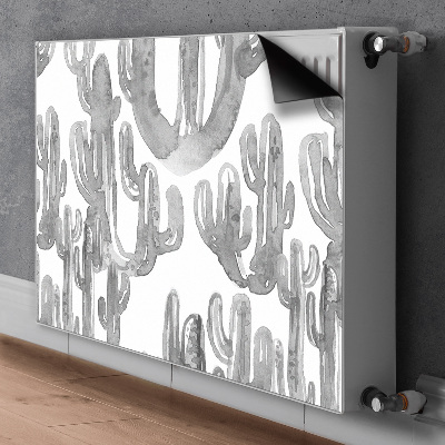 Magnetic radiator cover Painted cacti