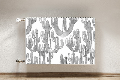 Magnetic radiator cover Painted cacti