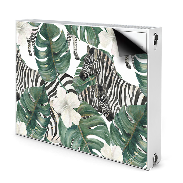 Magnetic radiator mat Zebras in the leaves