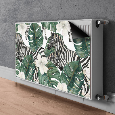 Magnetic radiator mat Zebras in the leaves