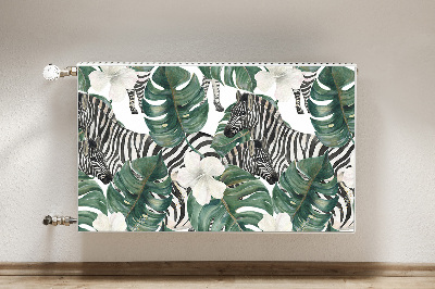 Magnetic radiator mat Zebras in the leaves