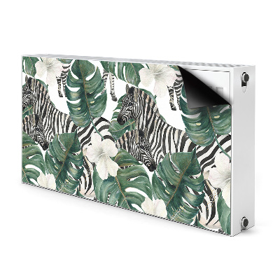 Magnetic radiator mat Zebras in the leaves