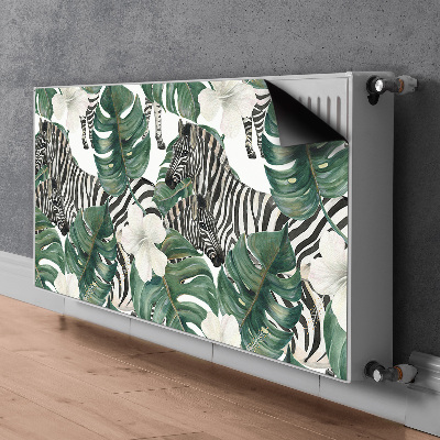 Magnetic radiator mat Zebras in the leaves