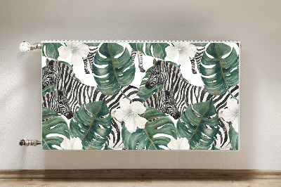 Magnetic radiator mat Zebras in the leaves