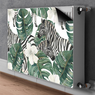 Magnetic radiator mat Zebras in the leaves