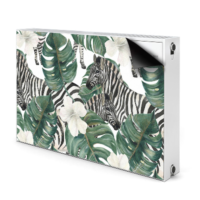 Magnetic radiator mat Zebras in the leaves