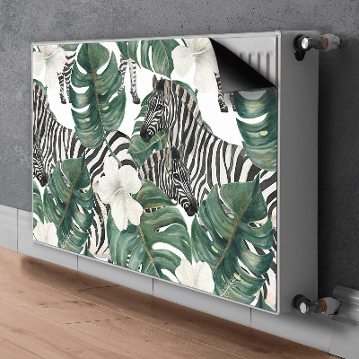 Magnetic radiator mat Zebras in the leaves